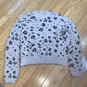 light blush pink animal print sweater size small